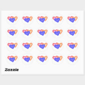 Stickers Hearts Trio (Feuille)