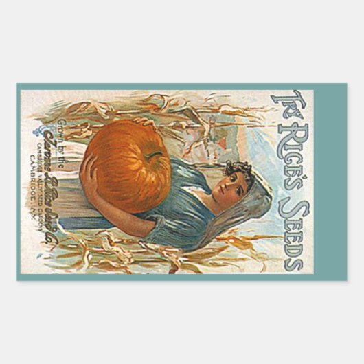 STICKERS Heirloom Antique Citrouille Graines de pr (Devant)
