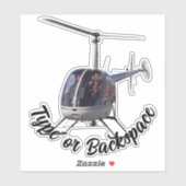 Stickers Hélicoptères Amusants Helicopter Cadeaux  (Feuille)