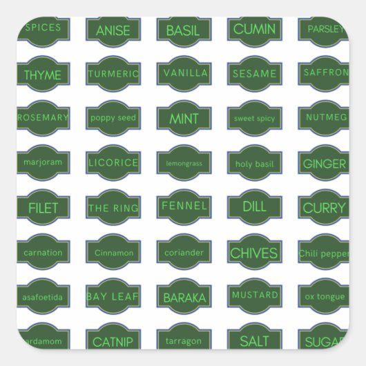 Stickers Herbes et épices (Devant)