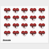 Stickers Heureuses Saintes-Valentin Coeurs Rouge (Feuille)