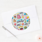 Stickers heureux anniversaire Halloween (Enveloppe)