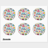 Stickers heureux anniversaire Halloween (Feuille)