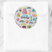 Stickers heureux anniversaire Halloween (Sac)