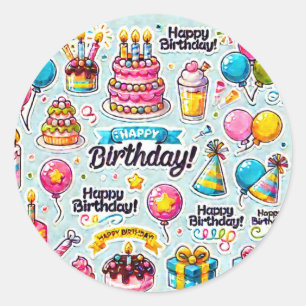 Stickers heureux anniversaire Halloween