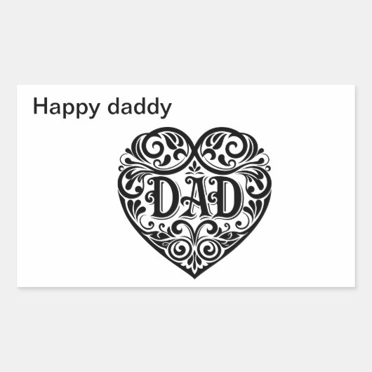 Stickers heureux papa (Devant)
