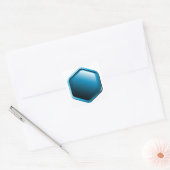 Stickers Hexagon bleu (Enveloppe)