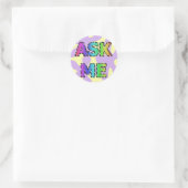 Stickers Hippie Ask Me (Sac)