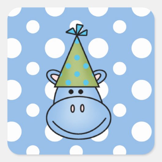 Stickers Hippo bleu (Devant)