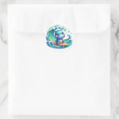 Stickers Hippo de surf mignon (Sac)