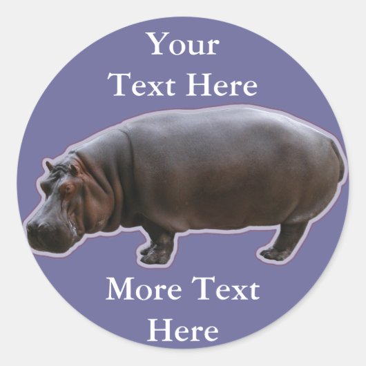 Stickers Hippopotame (Devant)