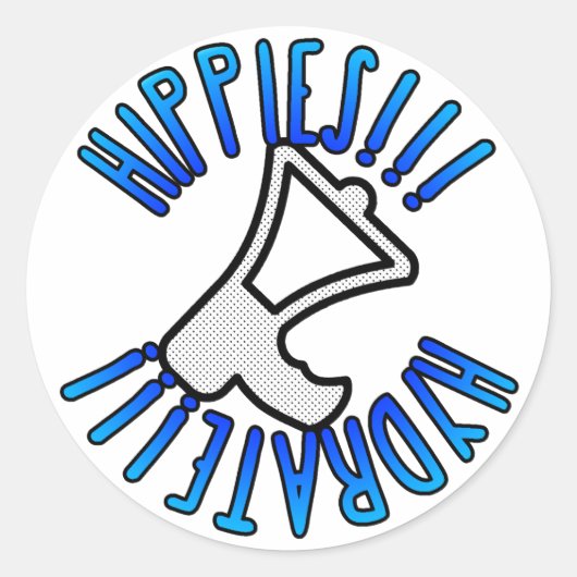 Stickers Hippy Hydration. (Devant)