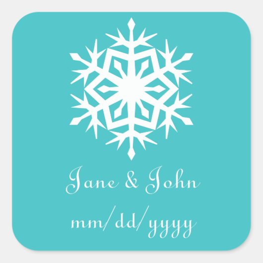 Stickers hiver en Turquoise (Devant)