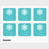Stickers hiver en Turquoise (Feuille)