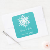 Stickers hiver en Turquoise (Enveloppe)