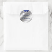 Stickers hiver Silver & Blue Crystal Snowflake (Sac)