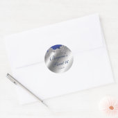 Stickers hiver Silver & Blue Crystal Snowflake (Enveloppe)