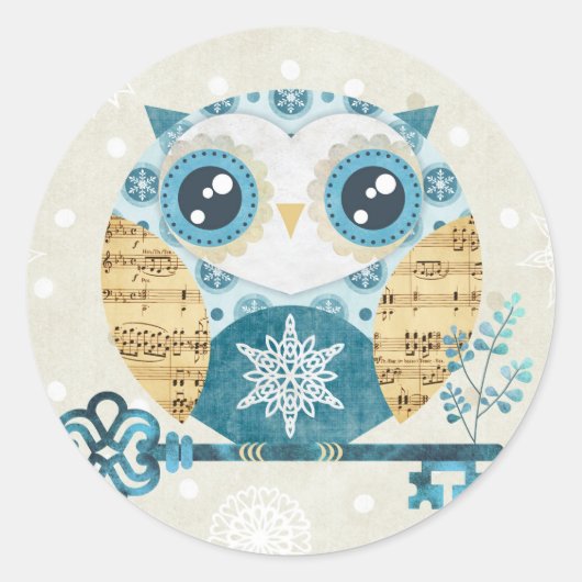 Stickers Hivernal Chouette (Devant)