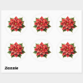 Stickers Holiday Poinsettia (Feuille)