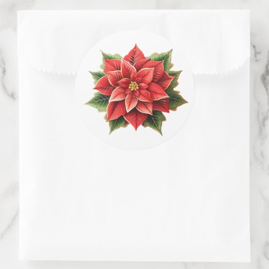 Stickers Holiday Poinsettia (Sac)