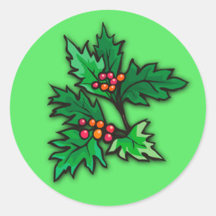 Stickers Holly pour les Fêtes