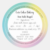 Stickers Holographique Gradient Cottage Food Law (Devant)