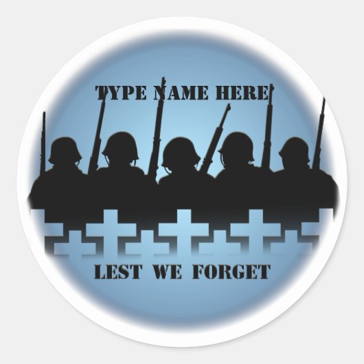 Stickers Hommage Soldat De Peur D'Oublier Les Stic (Devant)