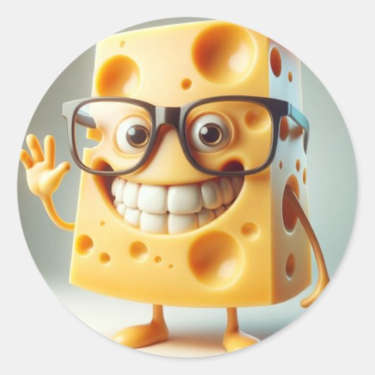 Stickers Homme au fromage idiot (Devant)