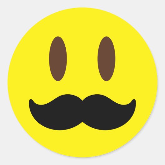 Stickers Homme Mustache Emoji (Devant)