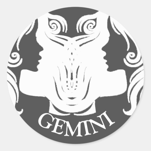 Stickers Horoscope Zodiac Gemini Twins (Devant)