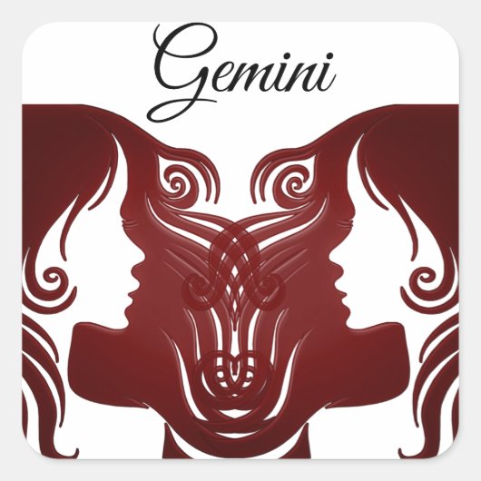 Stickers Horoscope Zodiac Gemini Twins (Devant)