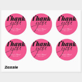 Stickers Hot Rose Merci Parti Favoriser (Feuille)