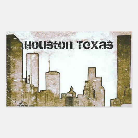 Stickers Houston Texas Skyline (Devant)
