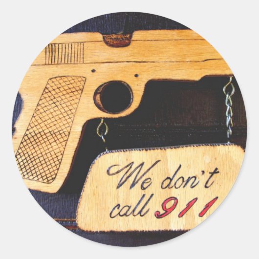 Stickers Humour de pistolet personnalisables (Devant)