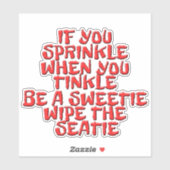 Stickers Humour de salle de bain Seatie Be Sweetie (Feuille)