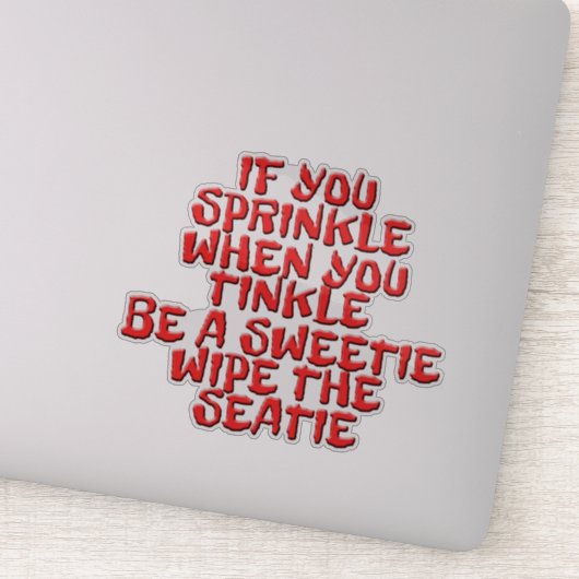 Stickers Humour de salle de bain Seatie Be Sweetie (Détail)