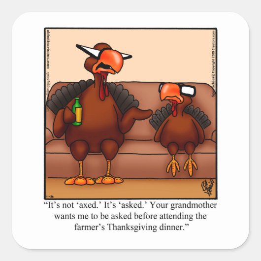 Stickers Humour de Thanksgiving (Devant)