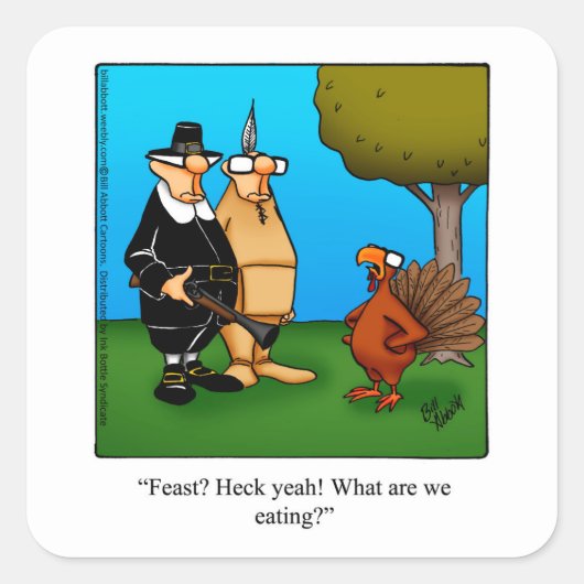 Stickers Humour Thanksgiving amusant (Devant)