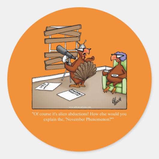 Stickers Humour Thanksgiving amusant (Devant)