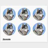 Stickers Husky Siberian Husky Stickers Malamute (Feuille)