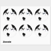 Stickers Husky Siberian Husky Stickers Malamute (Feuille)
