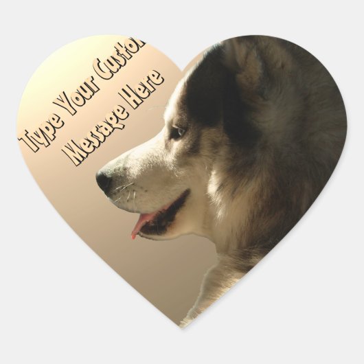 Stickers Husky Siberian Husky Stickers Malamute (Devant)
