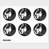 Stickers Husky Siberian Husky Stickers Malamute (Feuille)