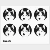 Stickers Husky Siberian Husky Stickers Malamute (Feuille)