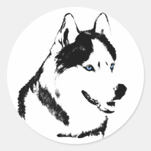 Stickers Husky Siberian Husky Stickers Malamute