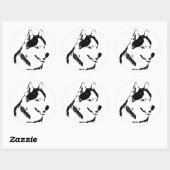 Stickers Husky Siberian Husky Stickers Malamute (Feuille)