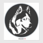Stickers Husky Sibérie Husky Décalage Malamute (Feuille)