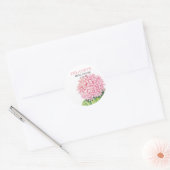 Stickers Hydrangea rose Aquarelle (Enveloppe)