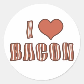 Stickers I Heart Bacon 001