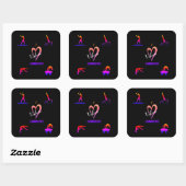 Stickers "I Love Gymnastique" (Feuille)